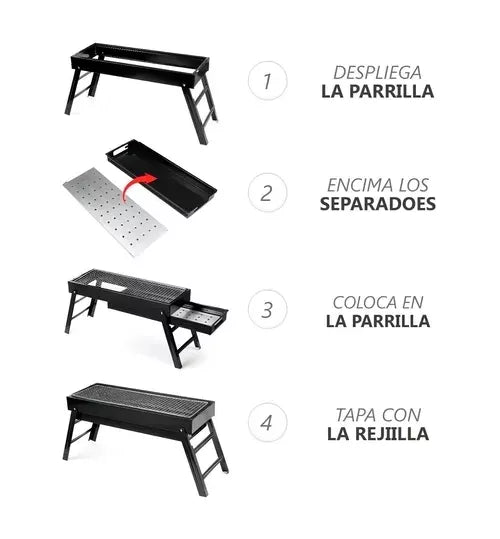 Parrilla De Carbón Plegable BBQ