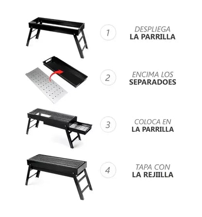 Parrilla De Carbón Plegable BBQ
