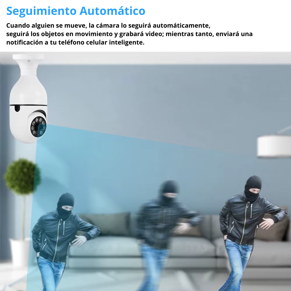 Cámara de Seguridad 360° Tipo Ampolleta (WiFi)