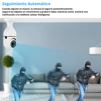 Cámara de Seguridad 360° Tipo Ampolleta (WiFi)