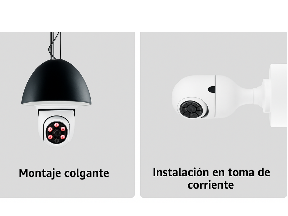 Cámara de Seguridad 360° Tipo Ampolleta (WiFi)