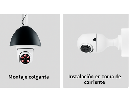 Cámara de Seguridad 360° Tipo Ampolleta (WiFi)